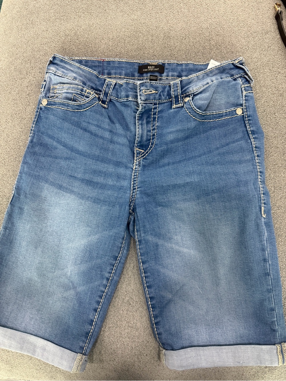 True Religion Blue Denim Jean Shorts